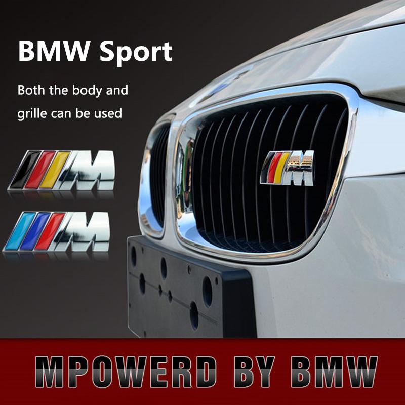 M Emblem 3D Metal Car Front Grille Badge Accessories For BMW M E34 E36 E60 E90 E46 E39 E70 F10 F30 X5 X6 M3 M4 M5 M6 F01 F02 F87 jbhv81