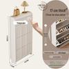 Ultra-Thin Flip-Top Shoe Cabinet & Coat Rack for Entryway Hallway Storage