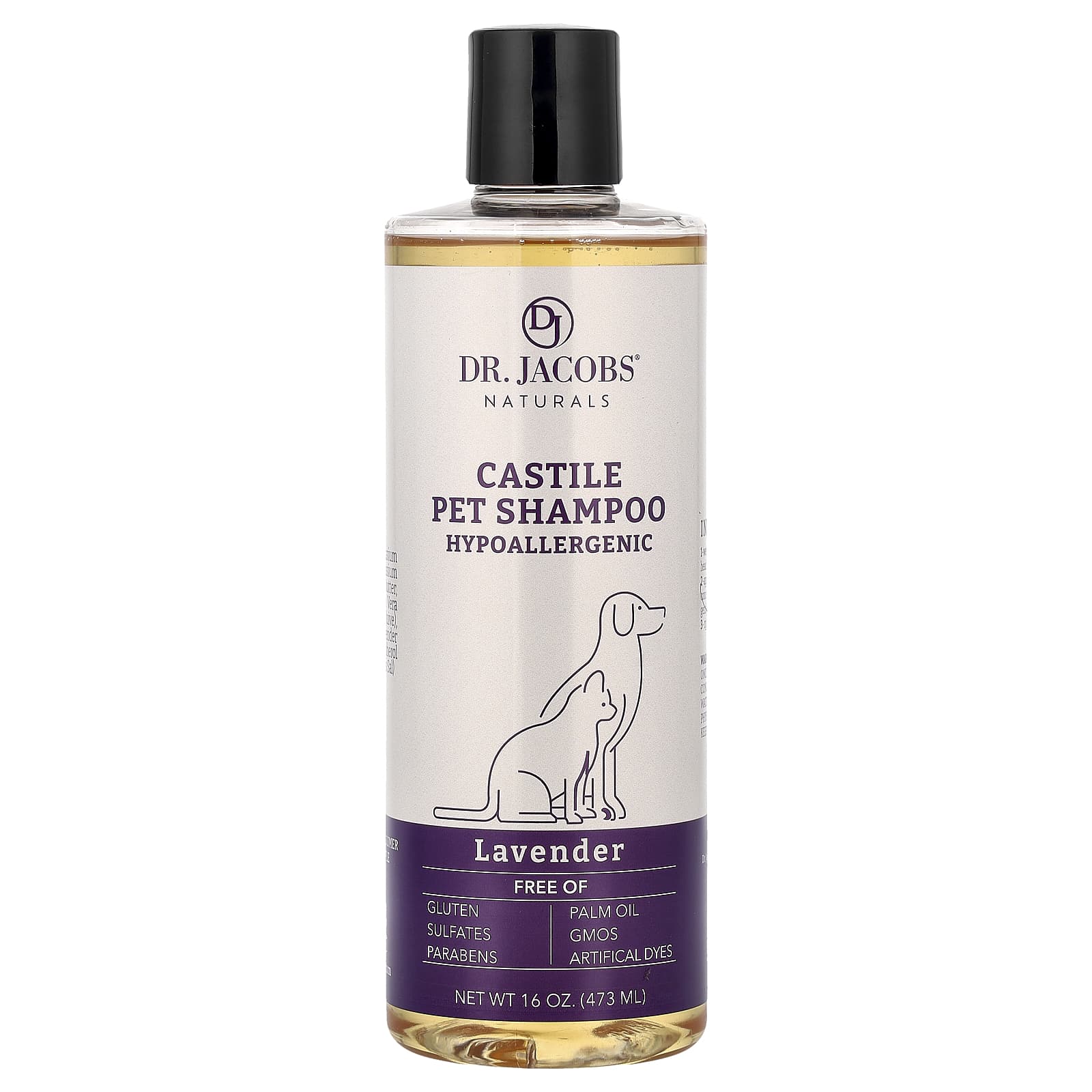 

Dr. Jacobs Naturals, Castile Pet Shampoo, Lavender, 16 oz (473 ml)