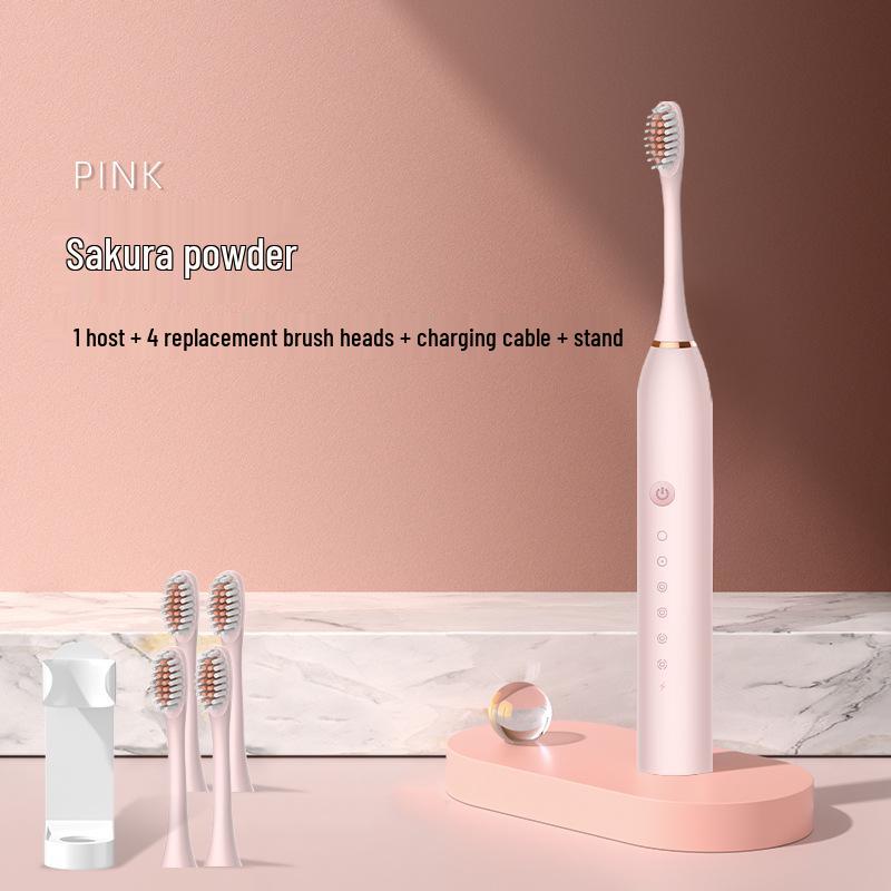 Enhanced Rechargeable Electric Toothbrush: Six-Speed Adult Couple Set with Travel-Friendly Soft Bristle Design