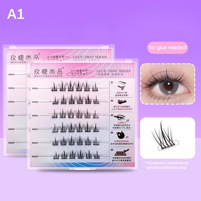 Multi-Styles No Glue Natural Cluster Eyelash Extensions False Cluster Volume Eyelash Makeup Grafting False Eyelashes Cosplay
