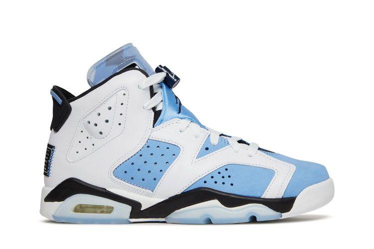 Kids' Sneakers Jordan 6 Retro UNC White (GS) University Blue/White-Black