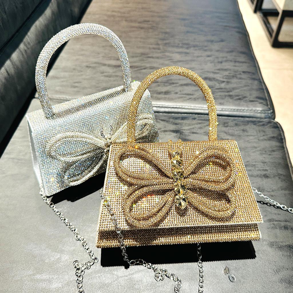 Dinner Handbag Guangzhou Diamond-Encrusted Women'S Butterfly Wallet Fashion Celebrity Shoulder Bag
