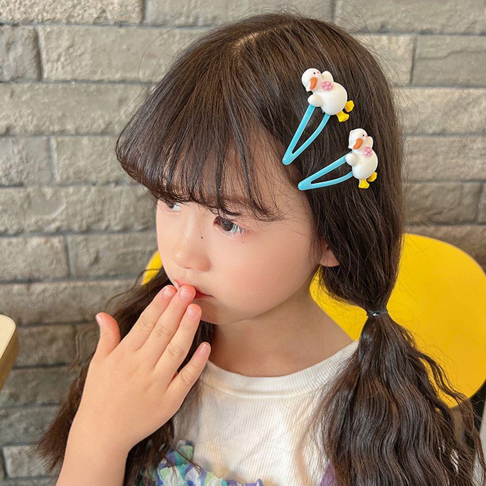 

Cloth Party Satin Elastic Hair Bands Cute Duck Scrunchies Women Hair Clip Korean Style Hair Rope white-Hair Clip