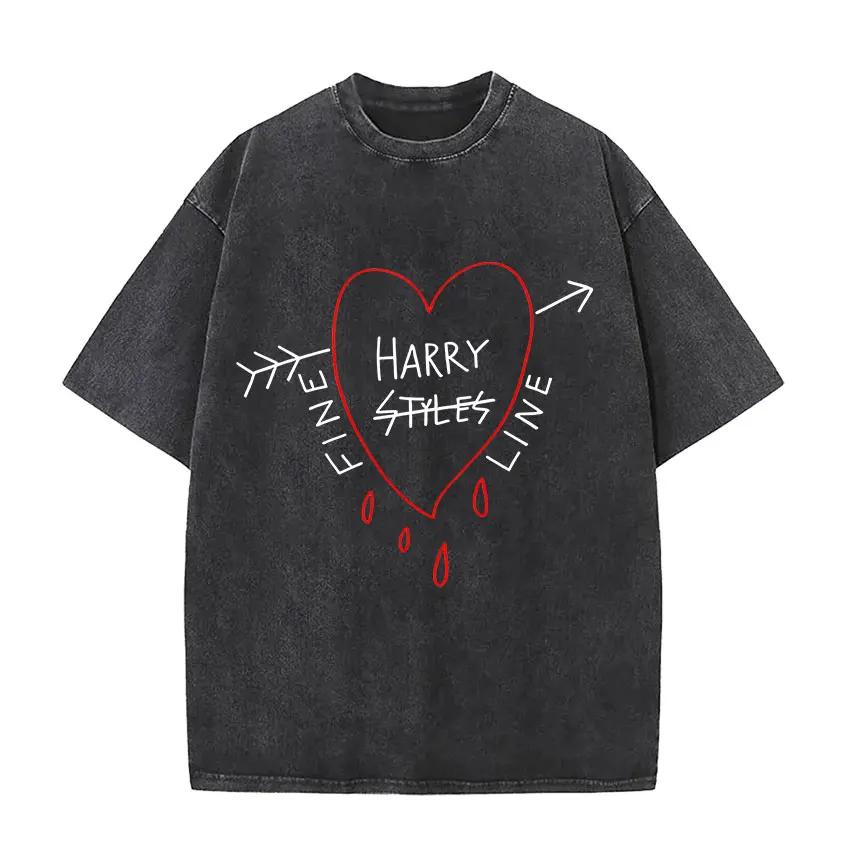 Kiss All The Time Disco Occasionally Tour Fans Gift T-shirts Harry Styles Retro Washed Oversized Men Women T Shirt