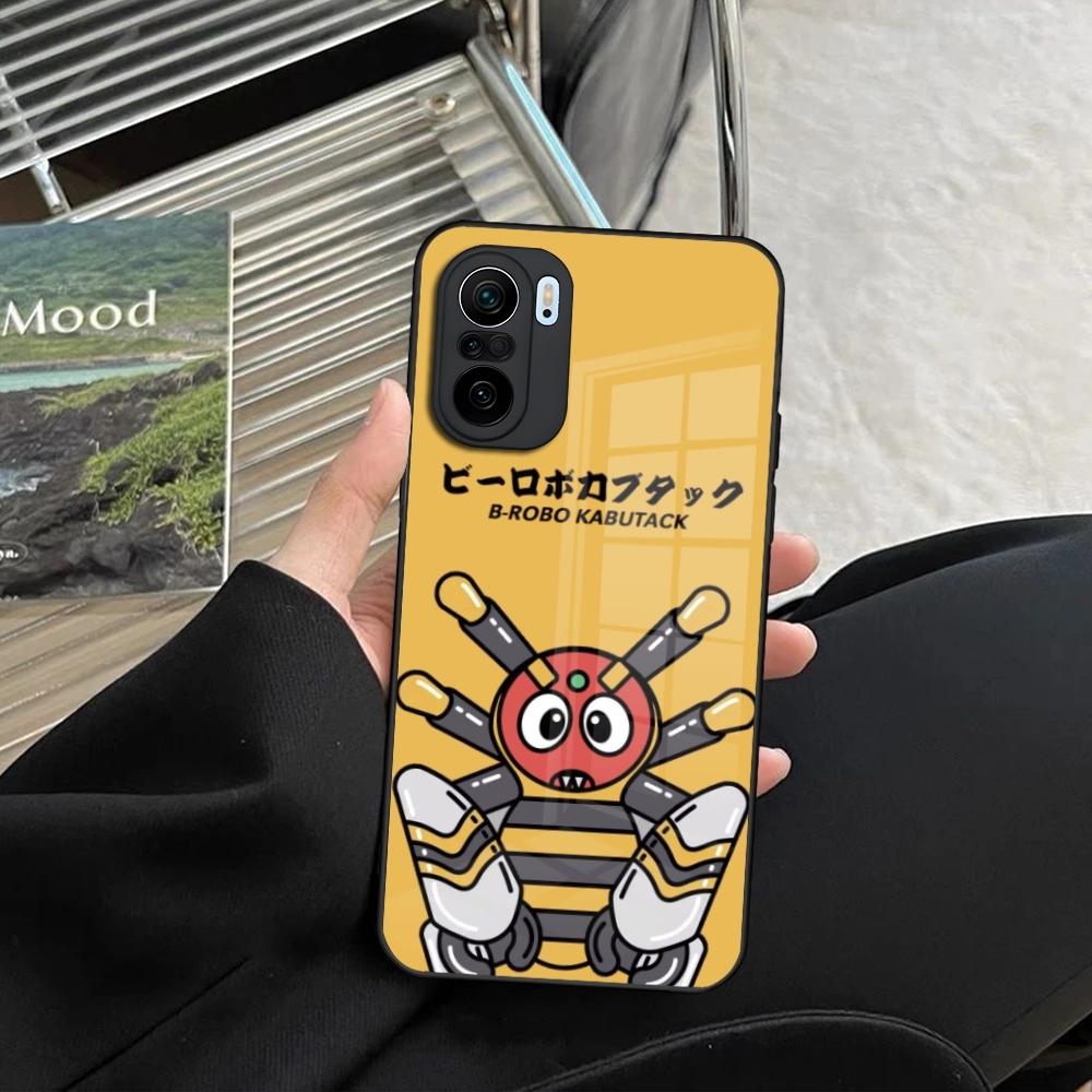

B Robo Kabutack Robot Phone Case for Xiaomi Redmi Note 14 13 12 11 Ultra Pro Lite 5G toughened glass Cover Redmi Note 11 Pro 5G