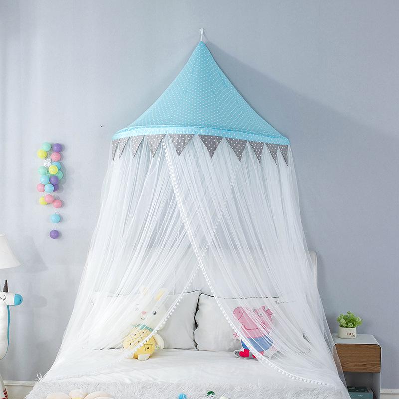 Princess Dome Half-Moon Tassel Mosquito Net for Children s Bed - Palace Style Tent Curtains for Girly Rooms