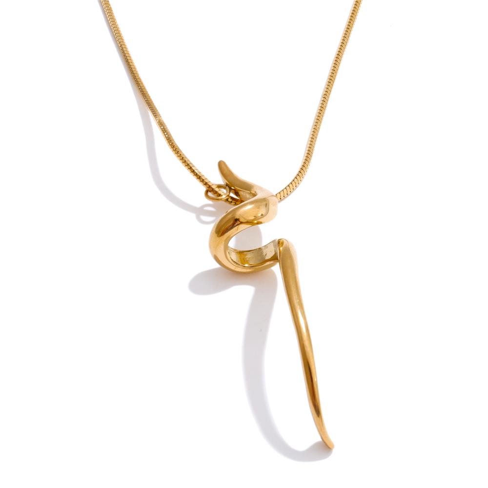 

Yhpup Personalized Stainless Steel Irregular Geometric Pendant Necklace New Arrivals Water Resistant Charm Jewelry Waterproof