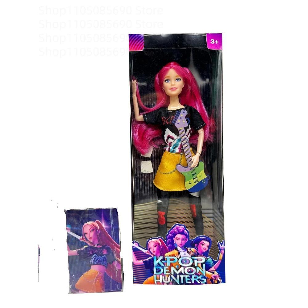 !Demon Hunters Kpop Toy Figure DerpysTiger Rumi Mira Zoey Sussy Christmas Gift with Colorful LightsandThemeSongforFansCollection