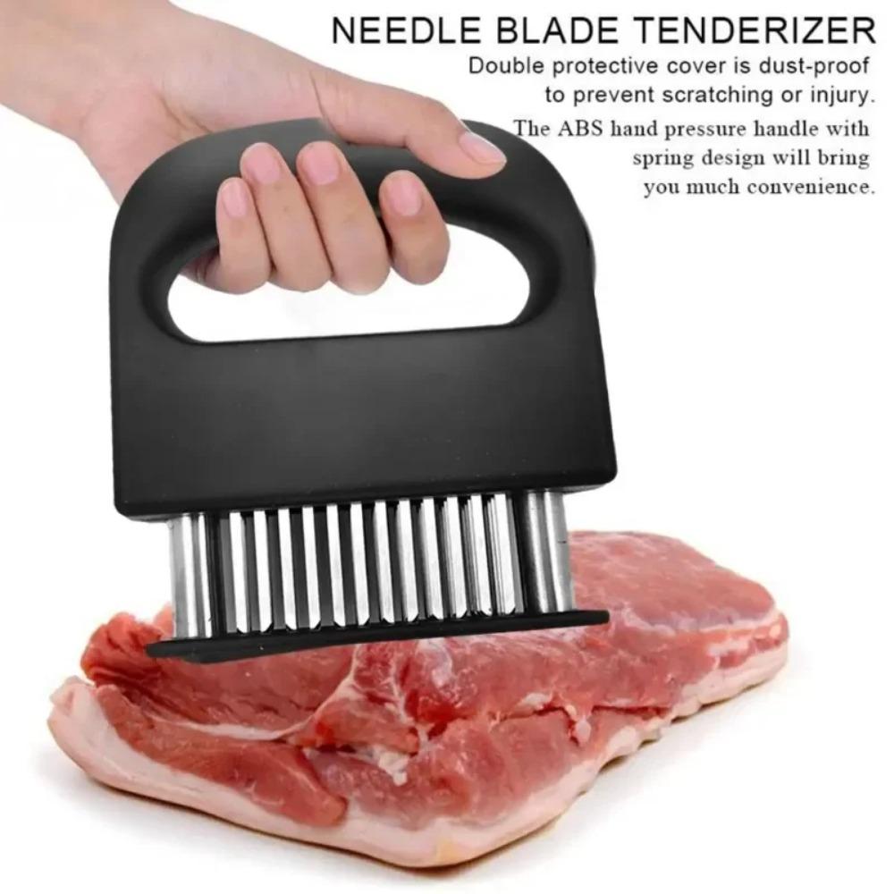 Meat Tenderizer with 48 Stainless Steel Ultra Sharp Needle Bladesfor Tenderizing Beef, Pork, Turkey, Fish, Cooking Tool