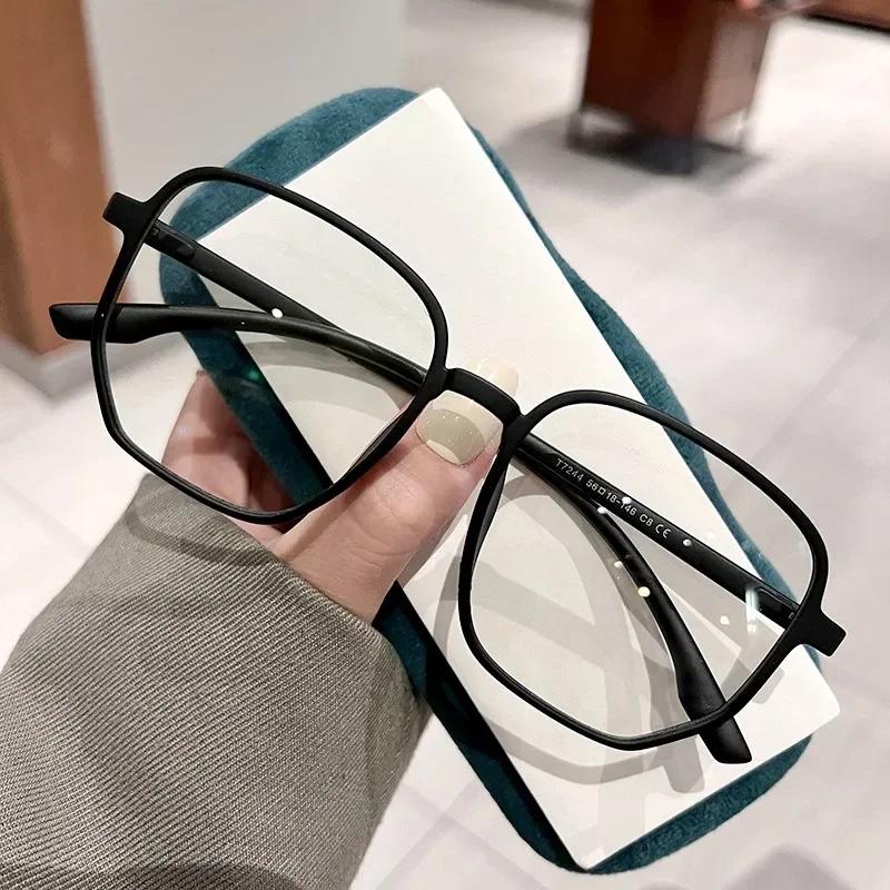 

Stylish Women S Image Glasses Square Frame Transparent Eyeglasses Trendy Anti-Blue Light Computer Goggles New Fake Eyewear Plain glasses