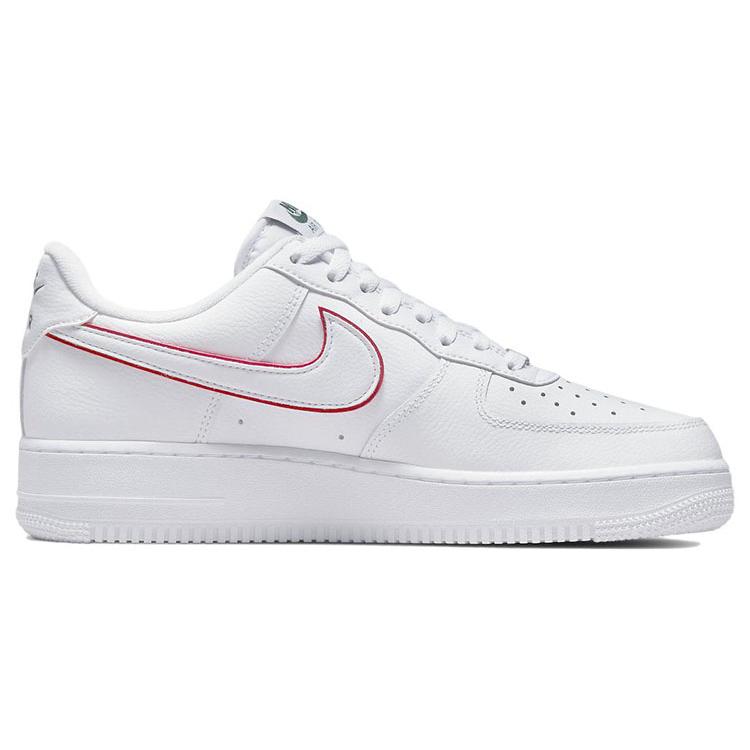Nové Nike Air Force 1 Low Just Do It Bílá Vznešená Zelená Metalická Stříbrná Univerzitní Červená DQ0791-100