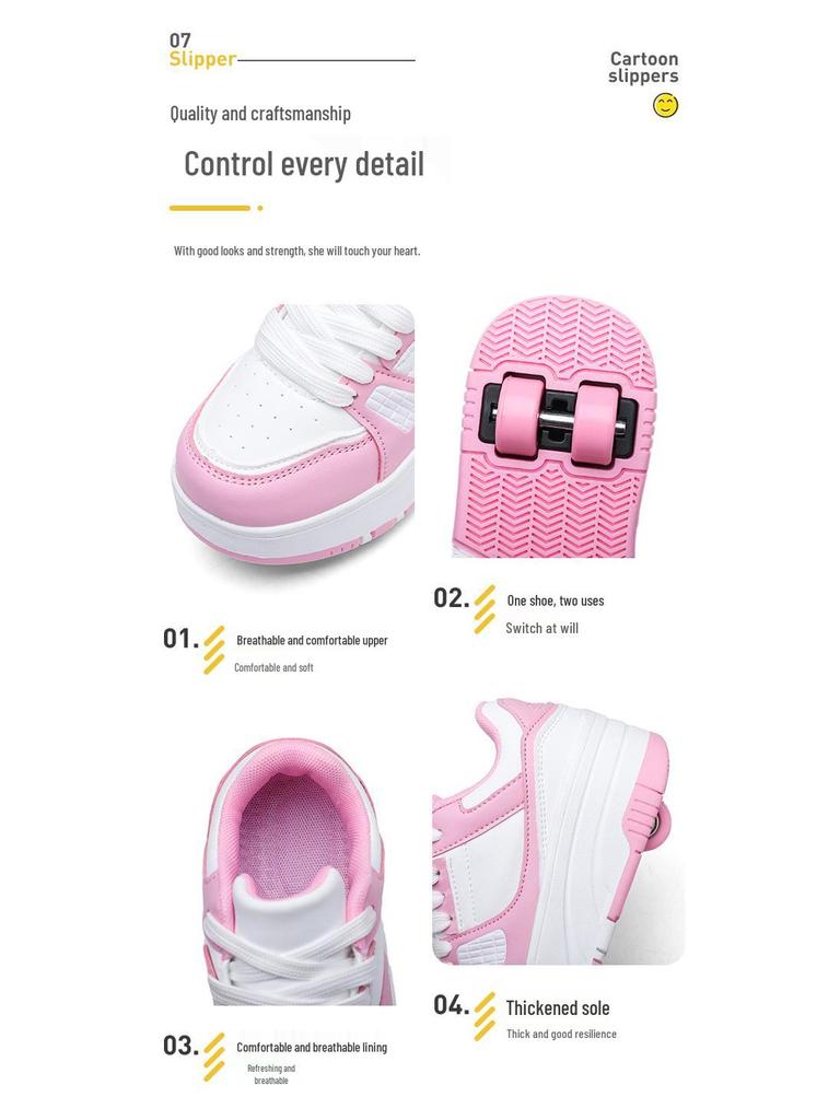 Odnímatelné ultralehké čtyřkolečkové brusle pro děti a dospělé