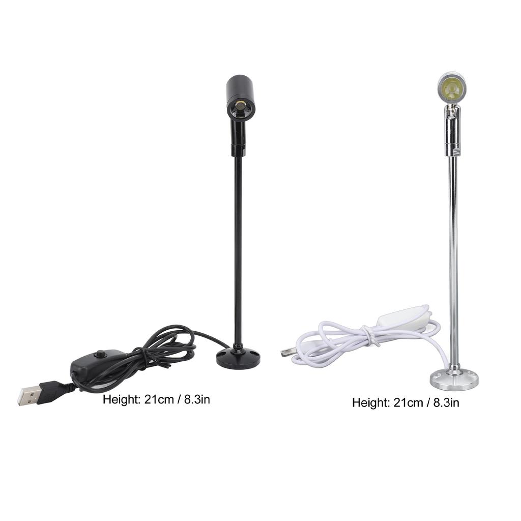 Small Cabinet Spotlight Standing Cabinet Spotlight Button  Adjustable Angle Versatile Portable USB Powered for Painting