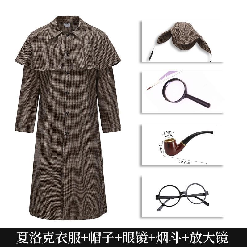 Halloween Children Adult Costumes Holmes Sherlock Detective Costumes Stage Costumes