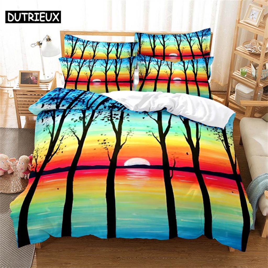 Sunrise Bedding Set Duvet Cover Set 3d Bedding Digital Printing Bed Linen Queen Size Bedding Set Fashion Design Bed Cover Set