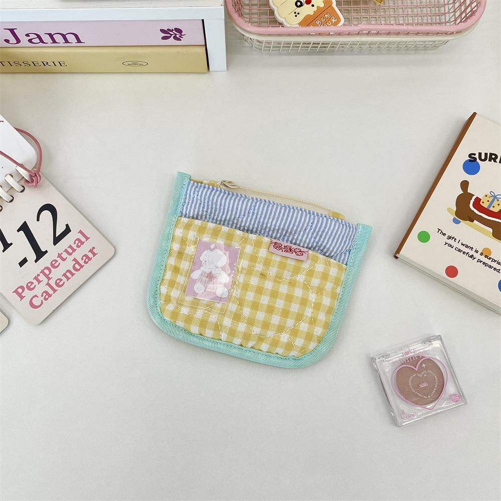 Cute and sweet card bag, change storage bag, student bank card, ID bag, change, small item storage bag.