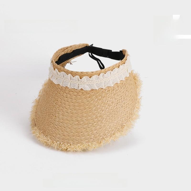 Summer Straw Hat With Large Brim And Breathable Paper Grass Material For Sunshade