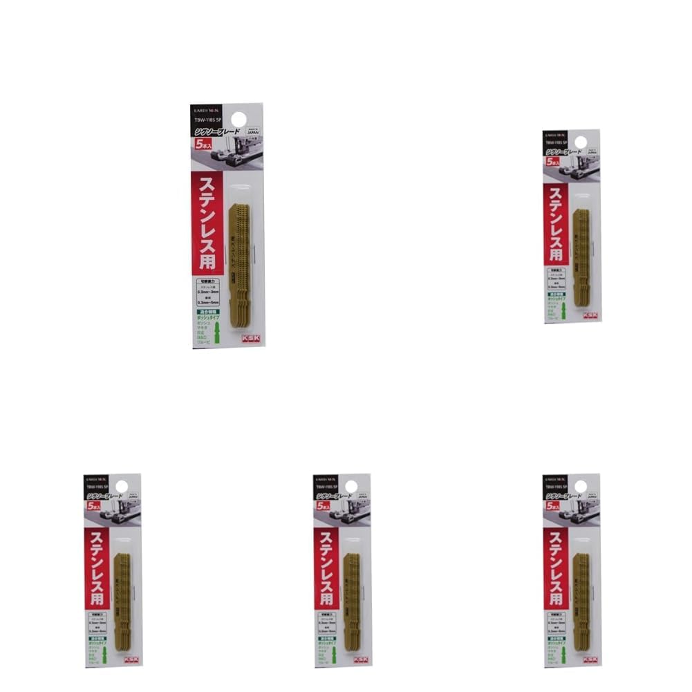 

Takagi EARTH MAN Jigsaw Blades for Stainless Steel, 5 Blades, Bosch Type, TBW-118S, 5P (x 5)