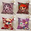 Cartoon P-PepoyoS Cushion Cover Silky Short Plush Double-Sided Printed Pillow Case for Sofa All Seasons Home Decor Gift