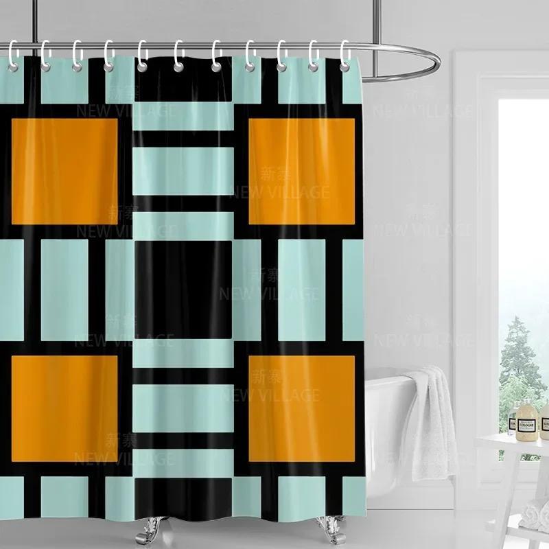 Dekoracja domu zasłony prysznicowe łazienka wodoodporna zasłona materiał Pokój dzienny Nowoczesny Nordycki Nowoczesny prosty wzór geometryczny