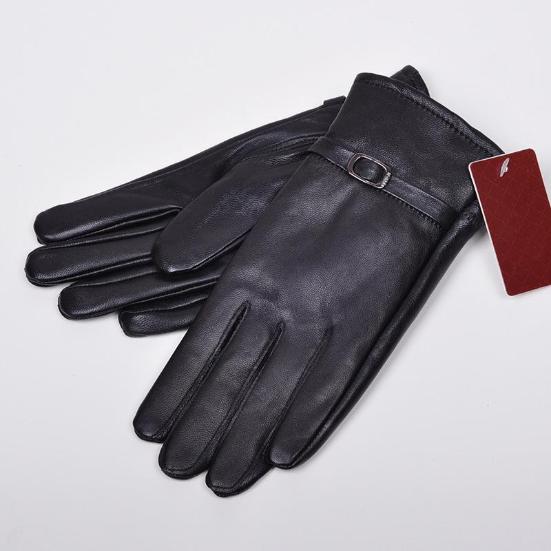 Winter Ladies Fashion Sheepskin Gloves Black Warm Authentic Leather Gloves Driving Motorcycle Dress Sports Work Leather Gloves