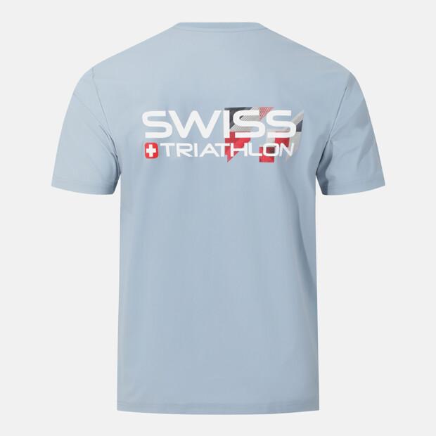 DESCENTE Swiss Triathlon Tricot Short Sleeve T-Shirt Sky Blue Sr223Its54 (A Type)