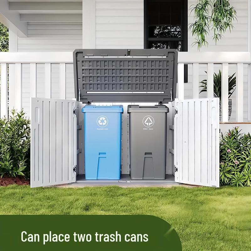 Outdoor HDPE Garden Storage Cabinet for Tools and Sundries