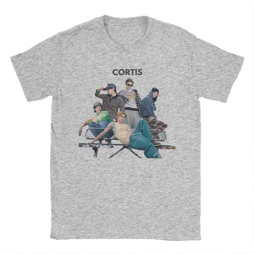 Cortis Group T-Shirt Unisex Baumwollkleidung Retro Rundhals Kurzarm