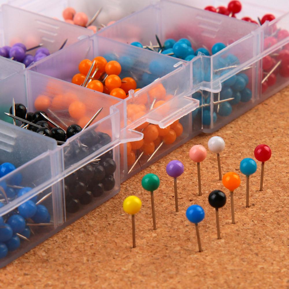 500pcs/lot Pearl Light Locating Pins 10 Color DIY Patchwork Sewing Pins Positioning Needle Garment Accessory