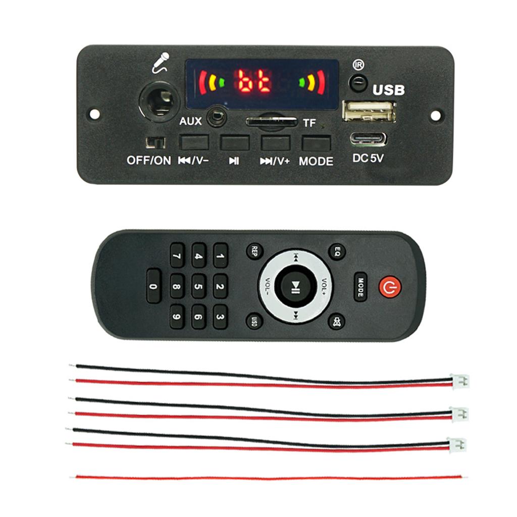 Car MP3 Player USB Recording Module MP3 Decoders Board Wireless Bluetooth-compatible Decoding Module LED Display