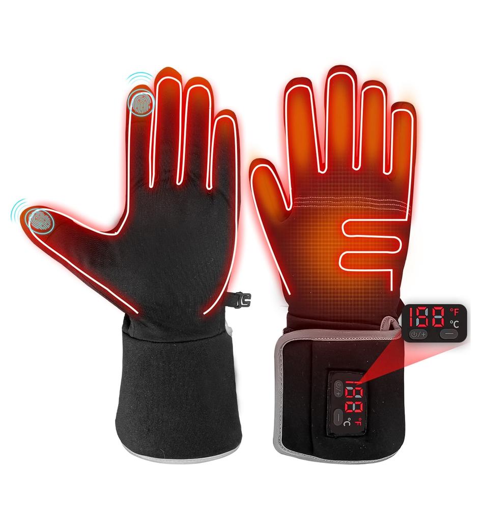 Heated Glove Liner Sun Will S Men Women Rechargeable,Battery Electric Thin Heated Gloves Winter Thermal For Cycling Driving Hunting Working Running Camping Athritis Raynaud's Hand Warmer Heated Liner Gloves