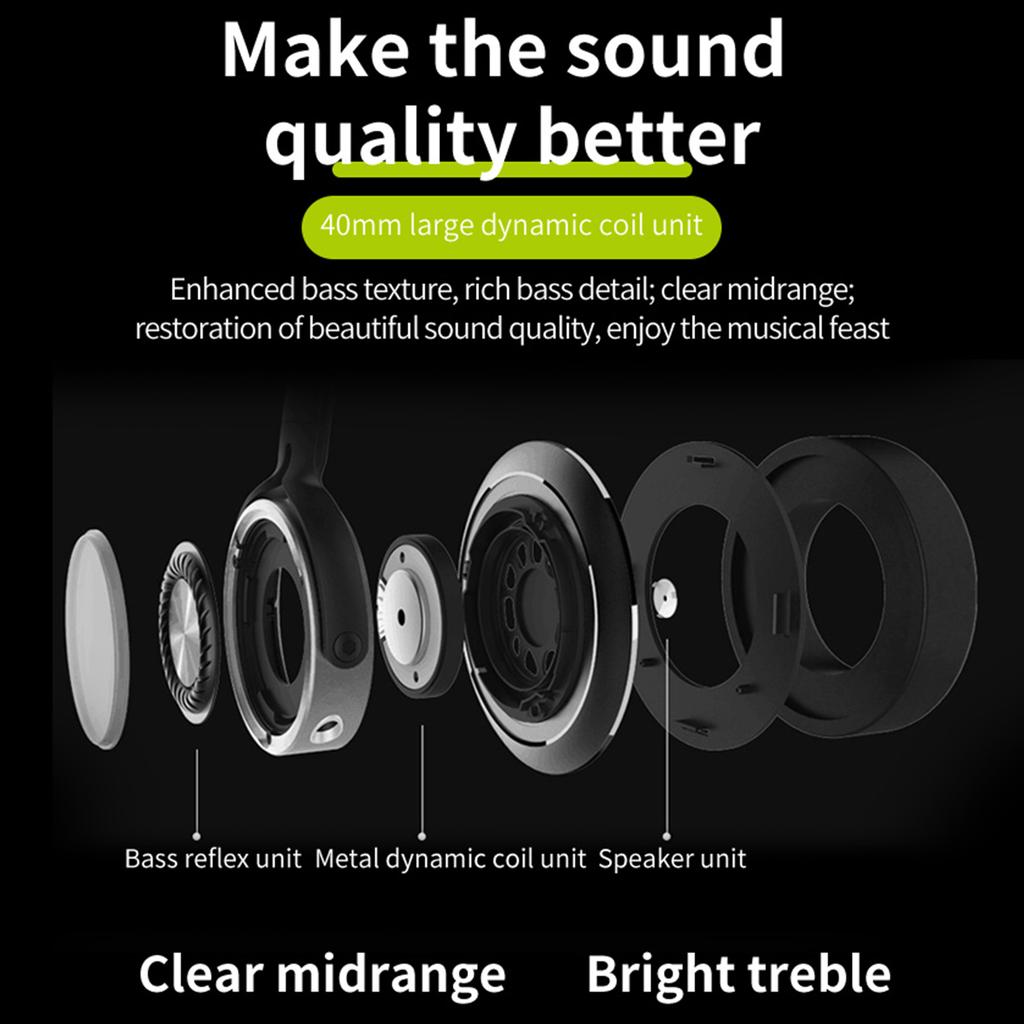 Cuffie Musicali Wireless Over-Ear Pieghevoli Leggere Cuffie per la Vita per Telefono Computer