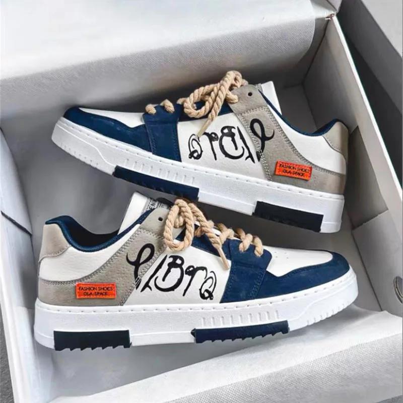 Designer Shoes Men Casual Platform Sneakes Lace Up Trainers Student Sneakes Mens Vulcanized Shoes Zapatillas Hombre