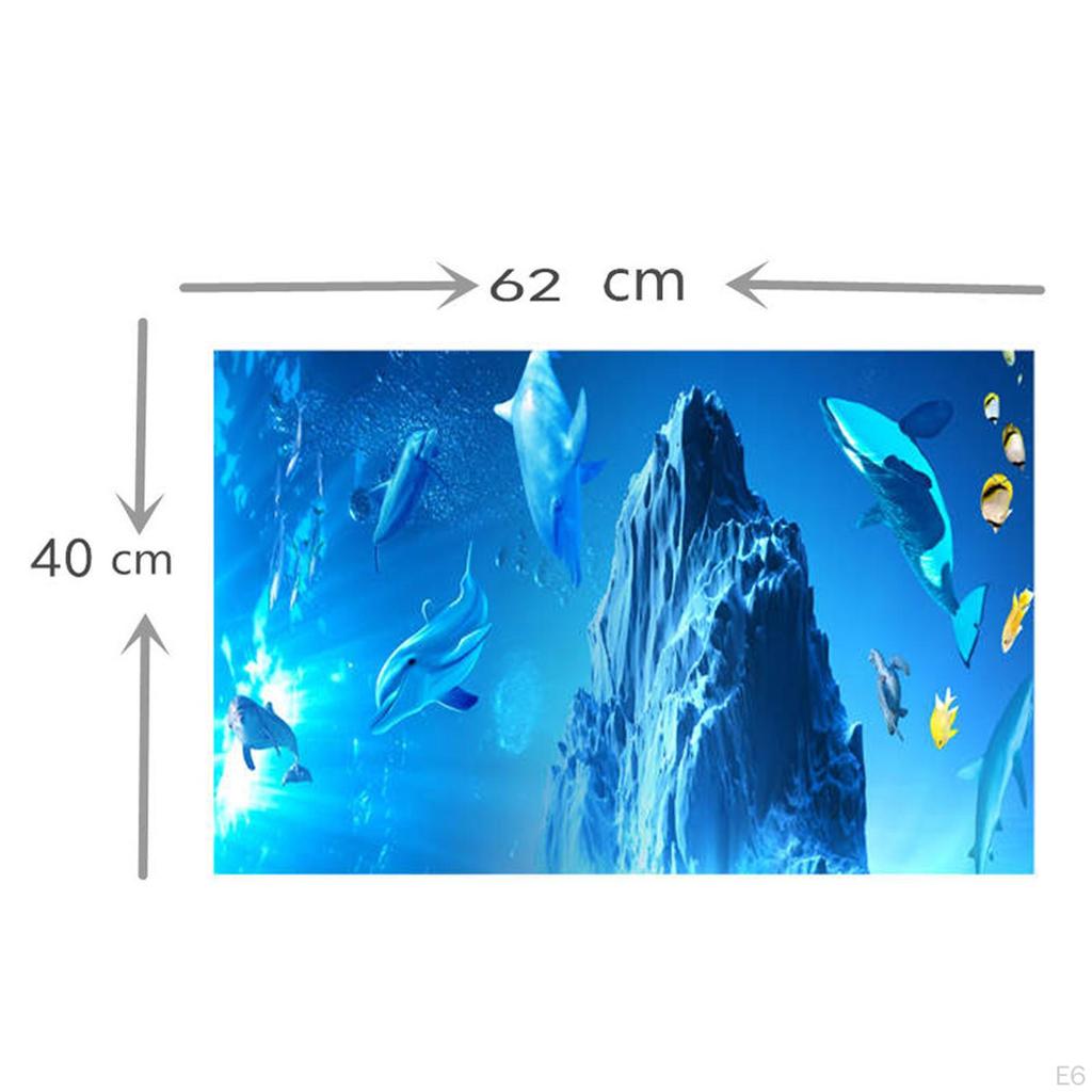 Pegatina, Decoración de Fondo Autoadhesiva, Decoración de Pegatina para Acuario de Agua de PVC