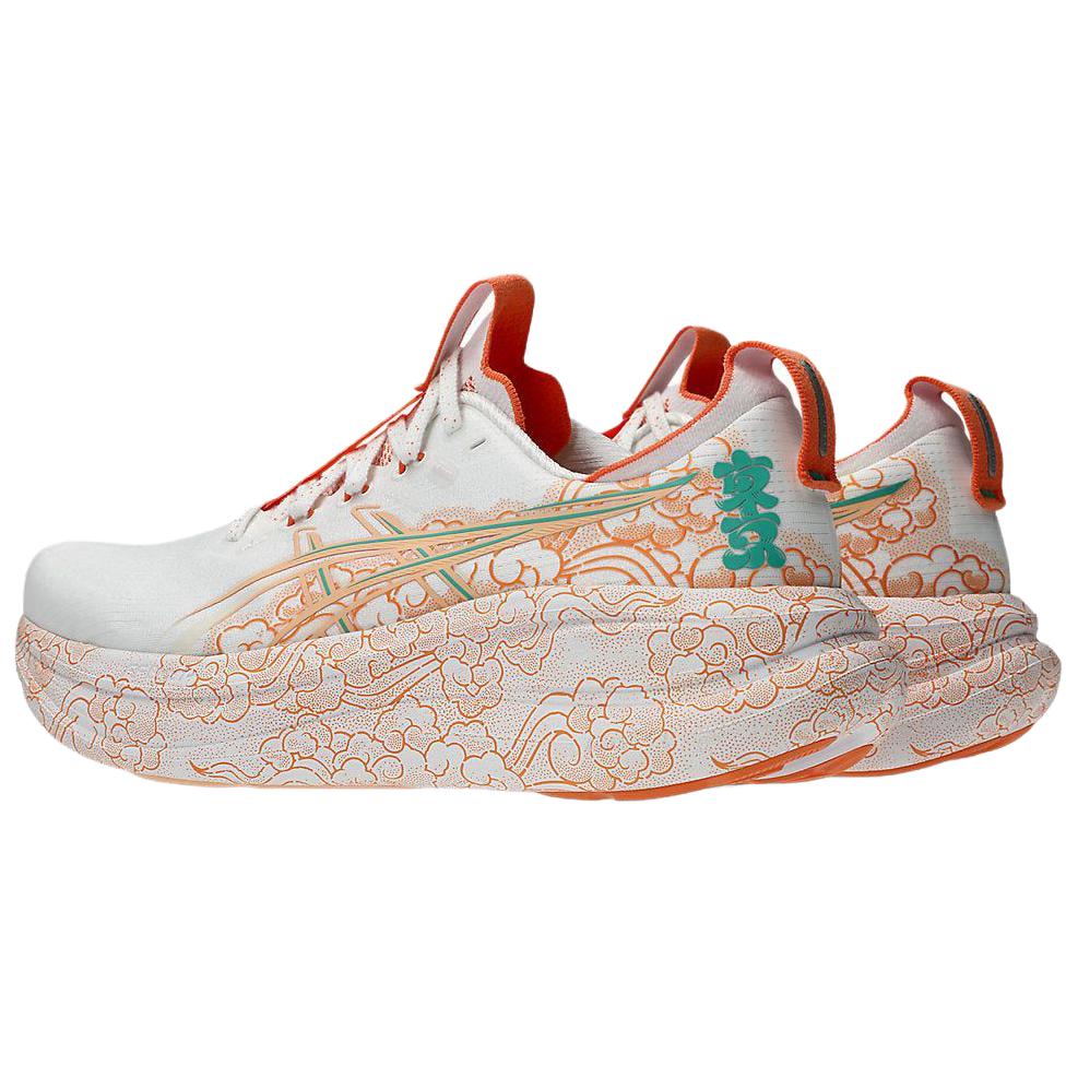Asics Zapatillas de Running GEL NIMBUS 28 Unisex Blanco Rojo 1013A207-100