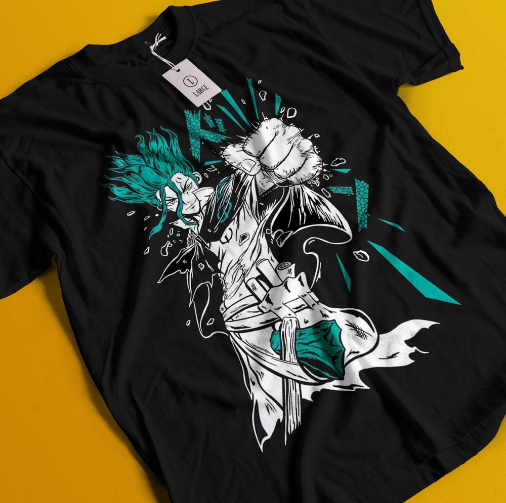 

Футболка Dr Stone Футболка Сэнку Исигами Футболка Рюсуи Футболка Асагири Сэйю Аниме-футболка 2XL