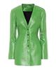 Dress Stylish Casual Handmade New Fashionable Party Green Women Genuine Leather