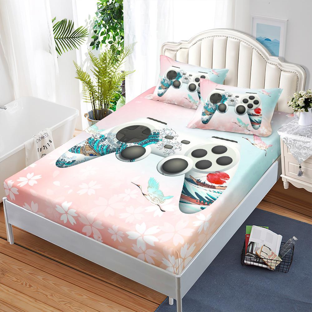 

Mattress Mattress Cover Three-Piece Gamepad Mattress Protective Cover Fully Enclosed Sheet 100*190*40cm*1 Pillowcase 51*75cm*1