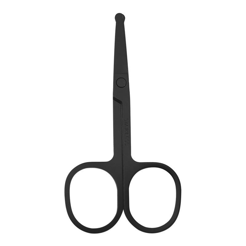 Mirror Stainless Steel Beauty Scissors Set: Pointed Tip Eyebrow Tweezers, Round Tip Nose Hair Scissors, Small Sanded Scissors