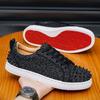 New Red-soled Men's Casual Rivet Board Shoes Fashionable Hot Diamond Trendy Men's Shoes