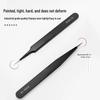 Bent Tip Stainless Steel Precision Tweezers: Fine-Point, Anti-Static Tool for Hair, Acne, Bird's Nest Picking, and Repair.