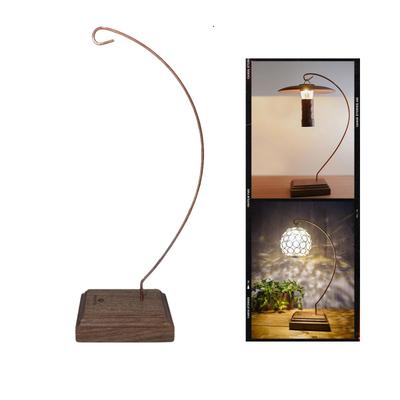 SWAG GEAR Lantern Stand, Walnut & Copper, Stylish, Outdoor & Camping (Semicircle)