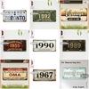 Retro Coordinate City Year Slogan License Plate Metal Tin Sign Vintage Wall Decor For Bar Cafe Home Garden