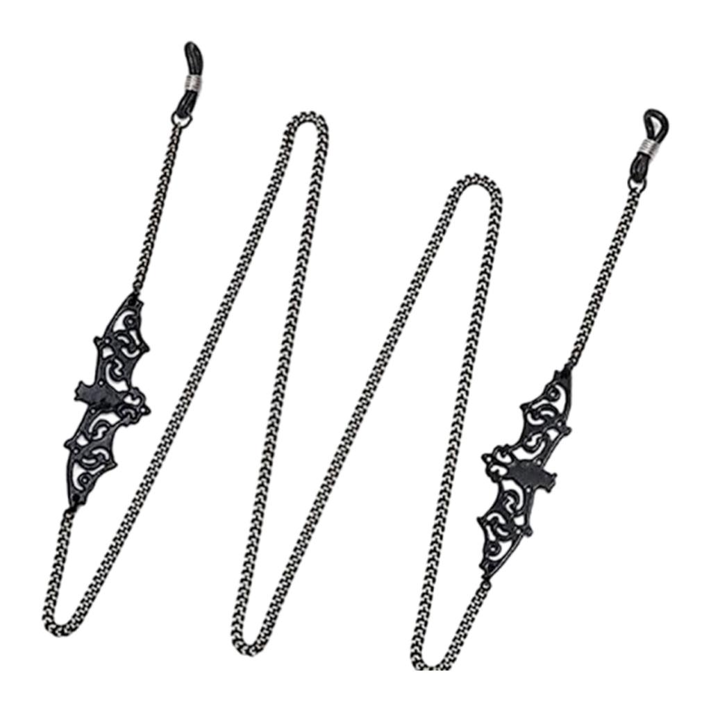 Eyeglass Chain Holder Reading Glasses Cord For Women Halloween Glasses Chain Dark Bat Cord Strap Eyeglasses Cord Holder