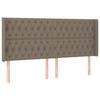VidaXL Headboard with Ears Taupe 203x16x118-128 Cm Fabric3119942