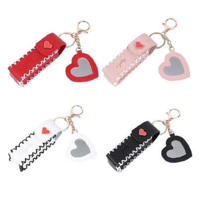 Mini Lipstick Pouch With Keychain Stylish Bag Charm Lip Balm Storage Pouch Bags Keyring For Travel And Daily Use