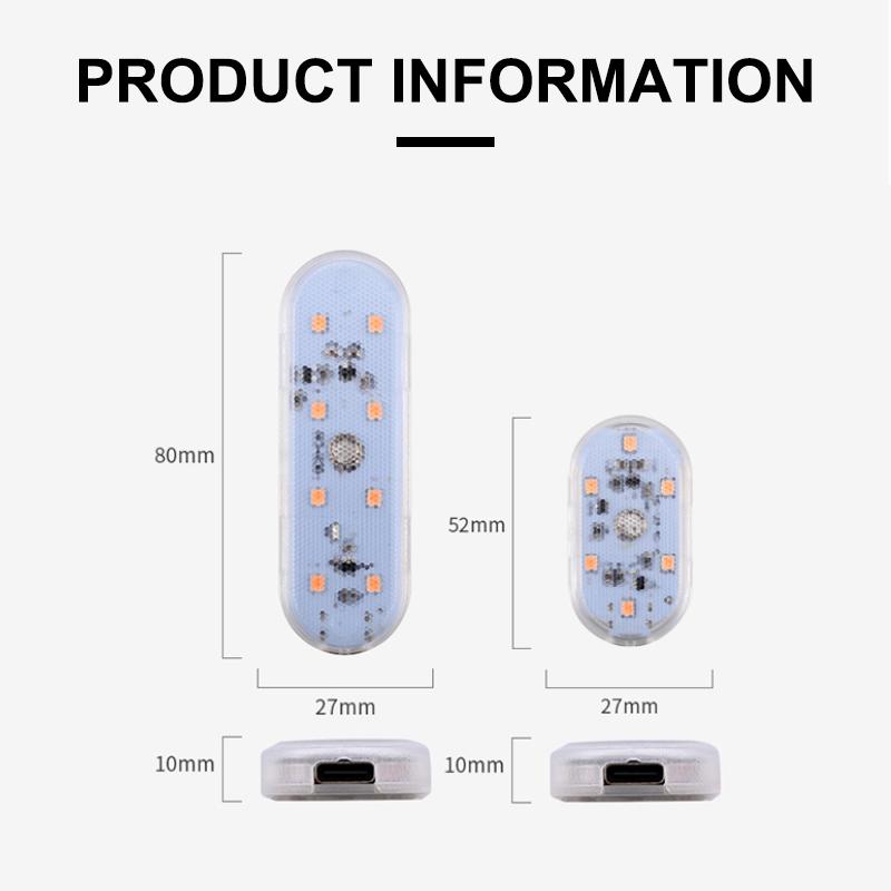 SEAMETAL Mini Touch Light for Car USB Rechargeable Led Light Magnetic Reading Lamp for Car Floor Trunk Hood