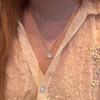 Original Inlay Diamonds White Fritillaria Shell Pendant Exquisite Romantic Sparkling Necklace Wedding Engagement Jewelry Gift