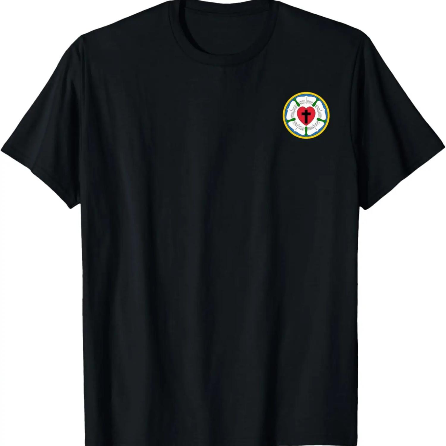 Лютеранская Церковь Роза Лютера Печать Логотип Эмблема Футболка S чёрный